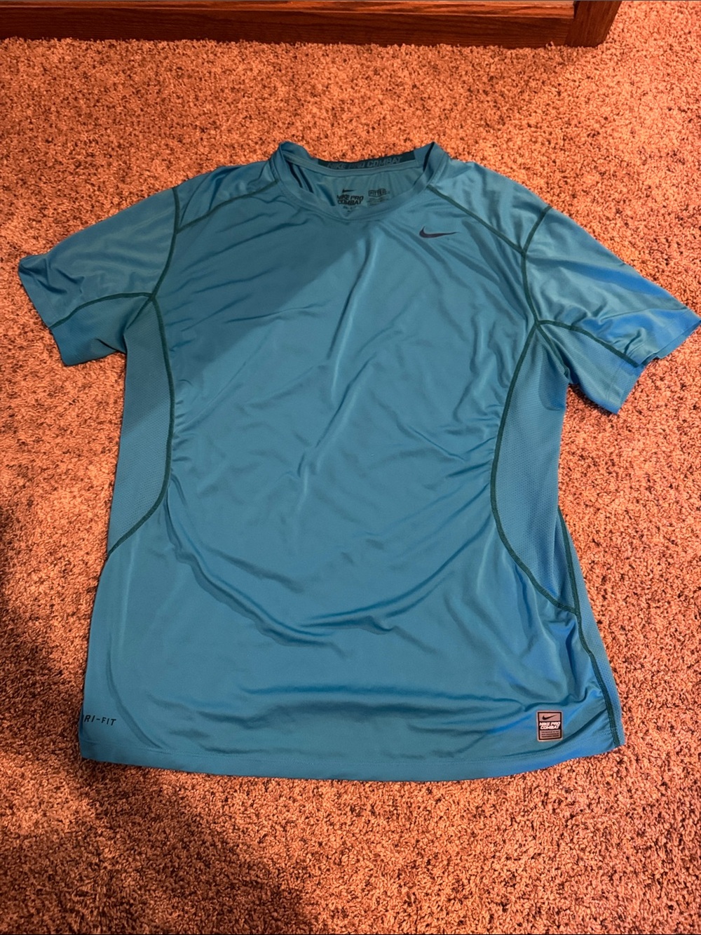 Nike Light Blue Dri-FIT Short Sleeve Performance Tee